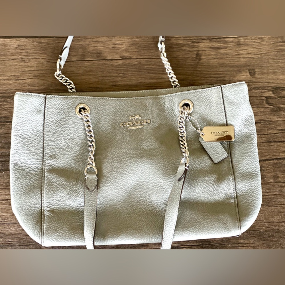 Coach gray handbag